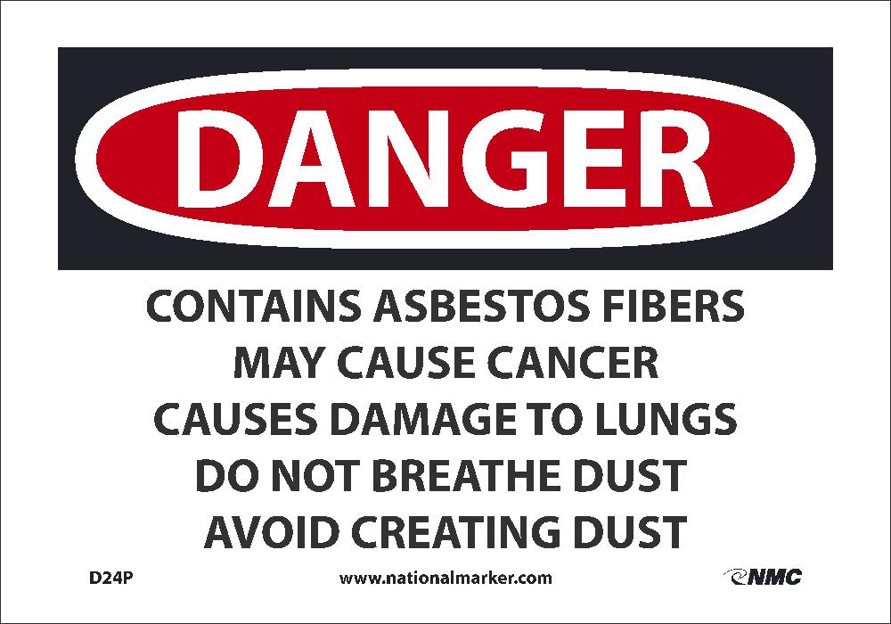 Danger Asbestos May Cause Cancer Sign-eSafety Supplies, Inc