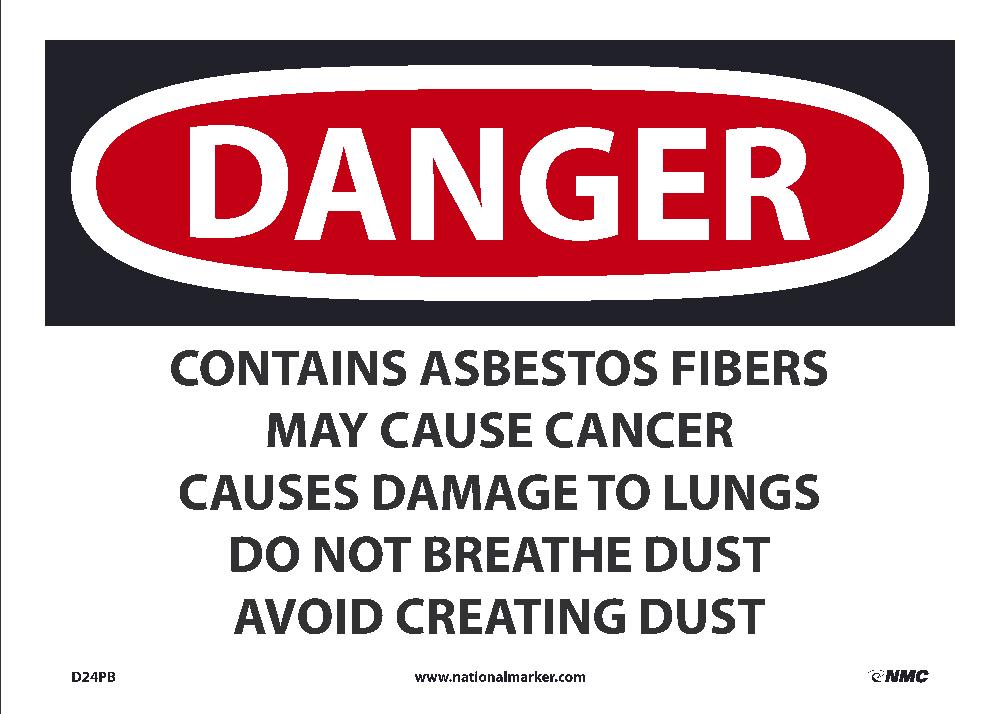 Danger Asbestos May Cause Cancer Sign-eSafety Supplies, Inc