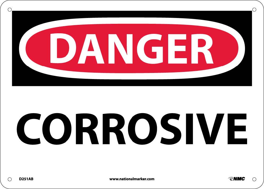 Danger Corrosive Sign-eSafety Supplies, Inc