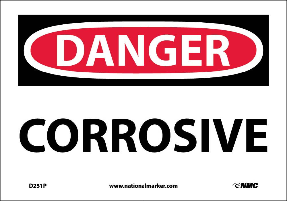 Danger Corrosive Sign-eSafety Supplies, Inc