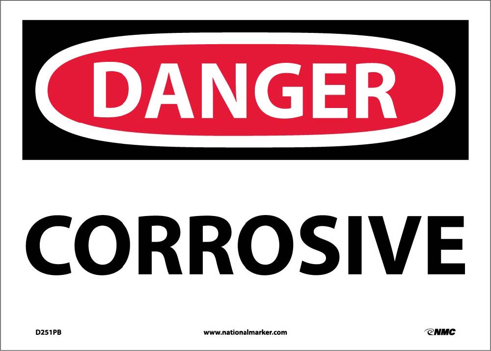 Danger Corrosive Sign-eSafety Supplies, Inc