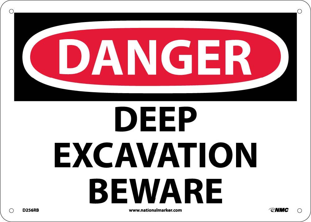 Danger Deep Excavation Beware Sign-eSafety Supplies, Inc