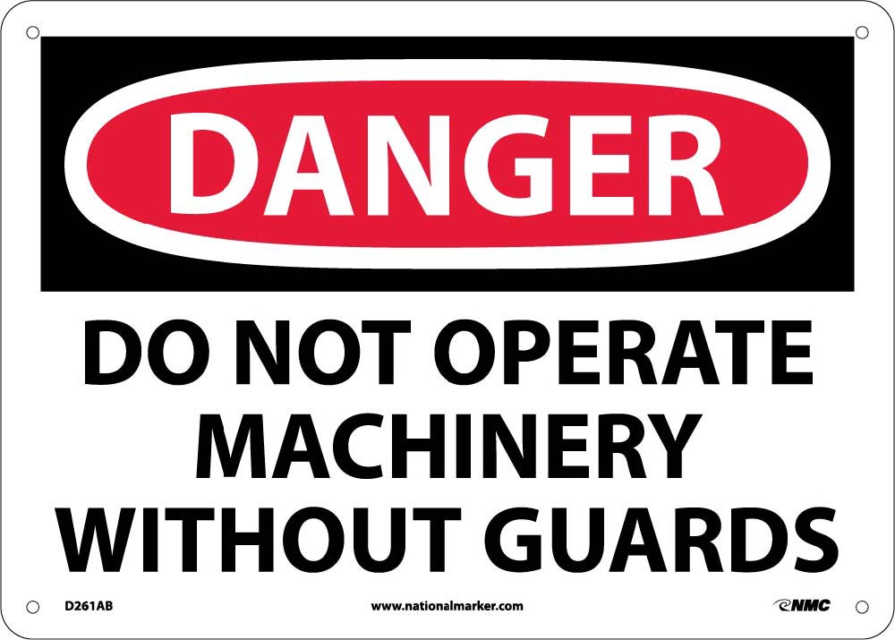 Danger Do Not Operate Machinery Without Guards Sign-eSafety Supplies, Inc