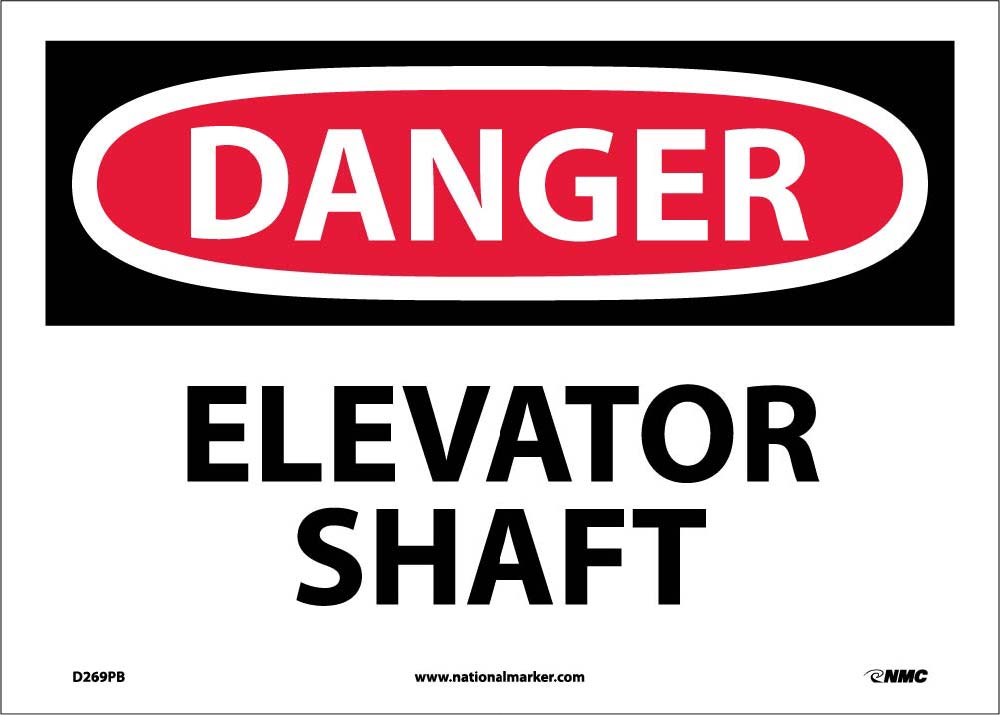 Danger Elevator Shaft Sign-eSafety Supplies, Inc