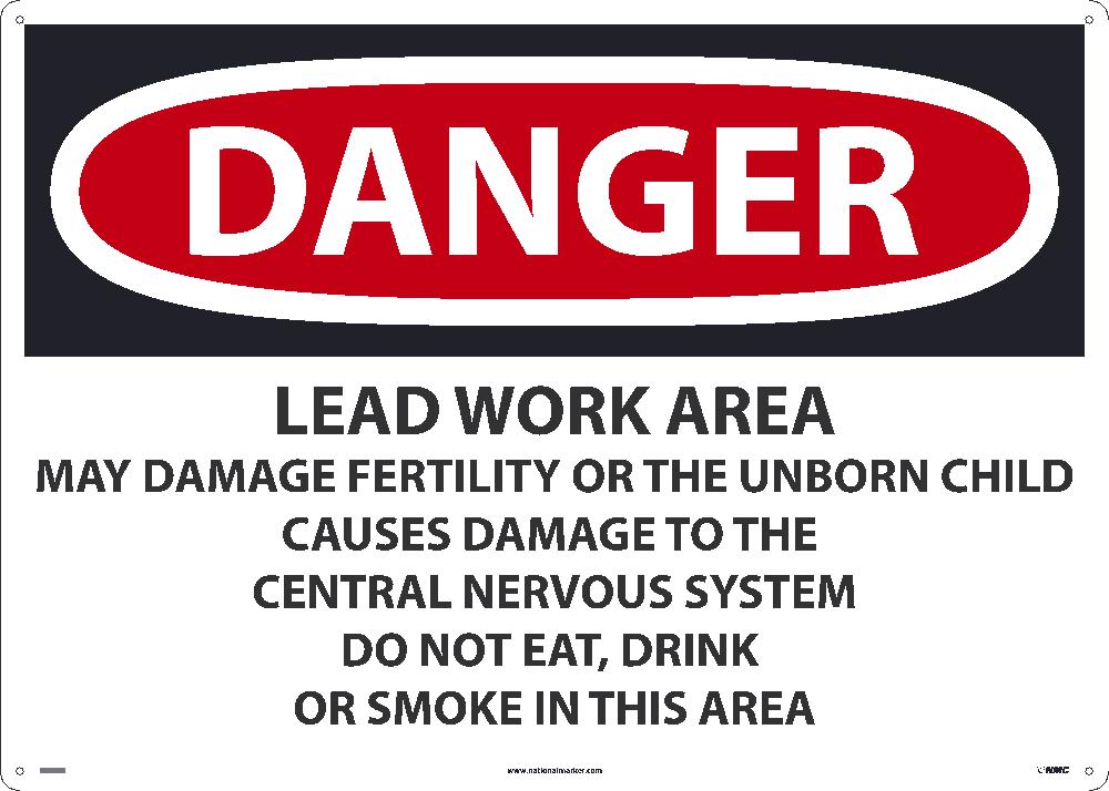 Danger Lead Work Area Sign-eSafety Supplies, Inc