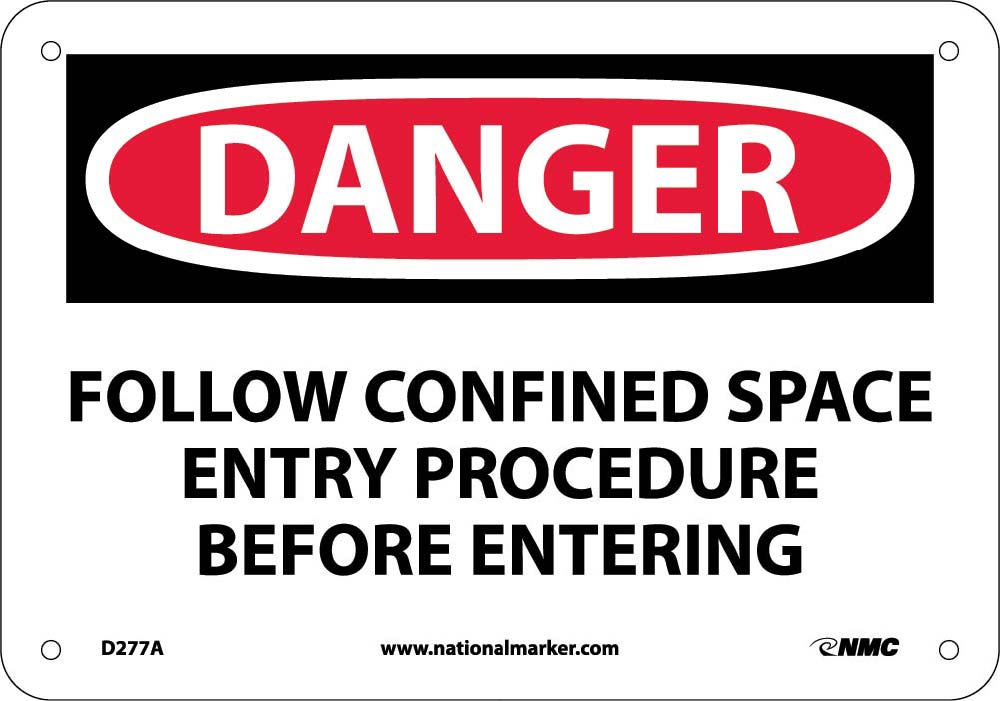 Danger Confined Space Sign-eSafety Supplies, Inc