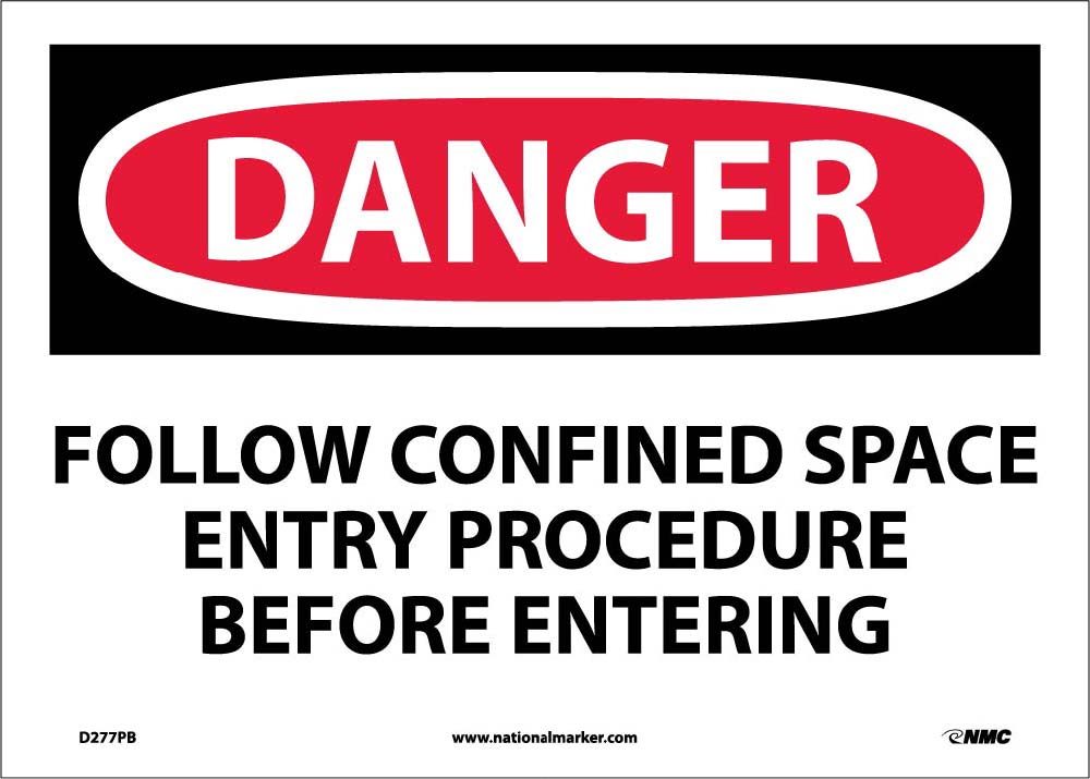Danger Confined Space Sign-eSafety Supplies, Inc