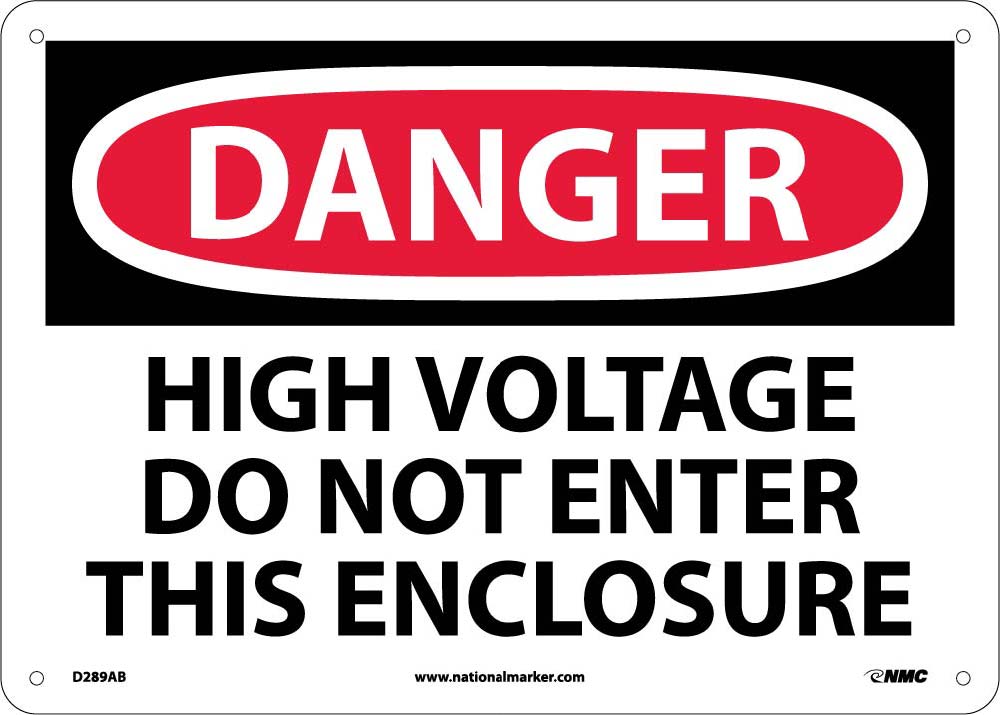 Danger High Voltage Do Not Enter This Enclosure Sign-eSafety Supplies, Inc