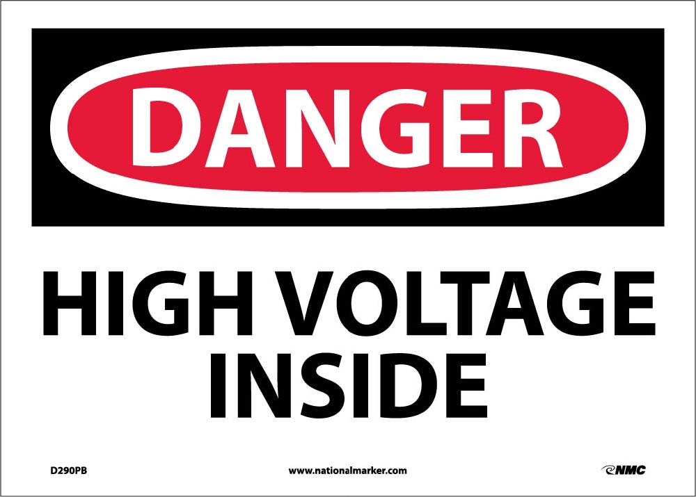 Danger High Voltage Inside Sign-eSafety Supplies, Inc