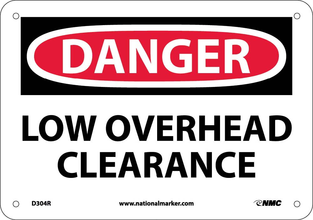 Danger Low Overhead Clearance Sign-eSafety Supplies, Inc