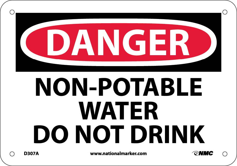 Danger Non-Potable Water Sign-eSafety Supplies, Inc