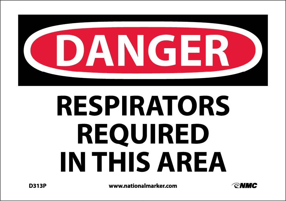 Danger Respirators Required In This Area Sign-eSafety Supplies, Inc