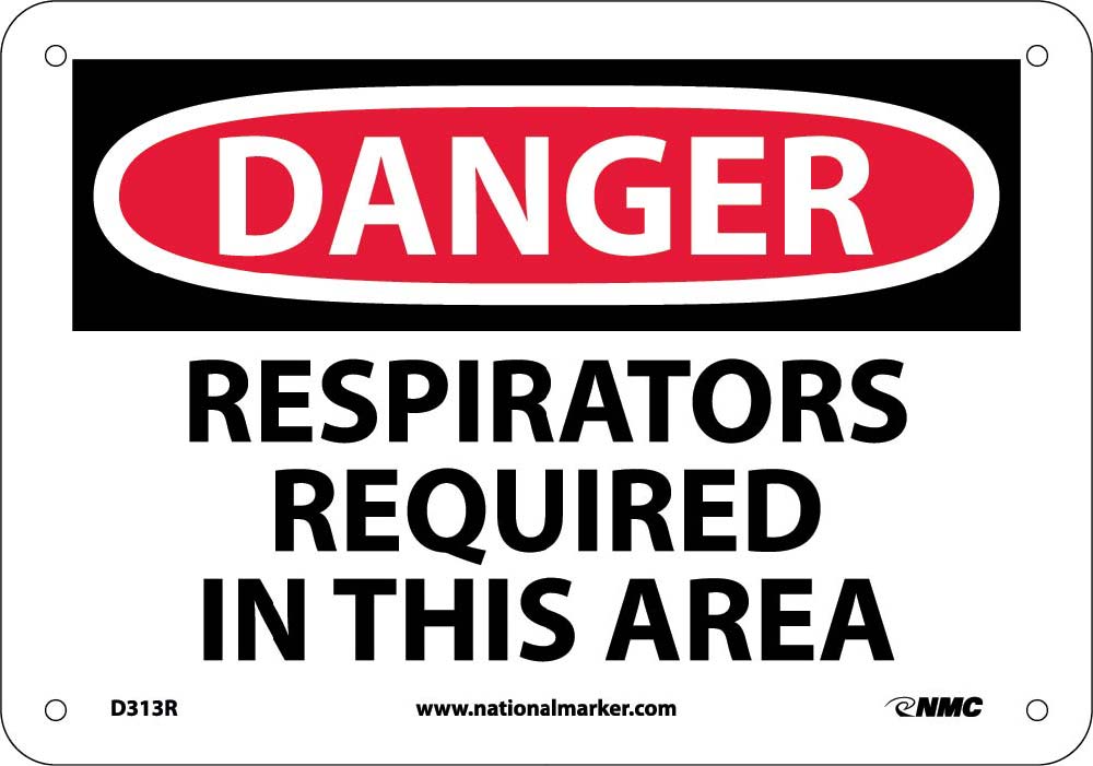 Danger Respirators Required In This Area Sign-eSafety Supplies, Inc