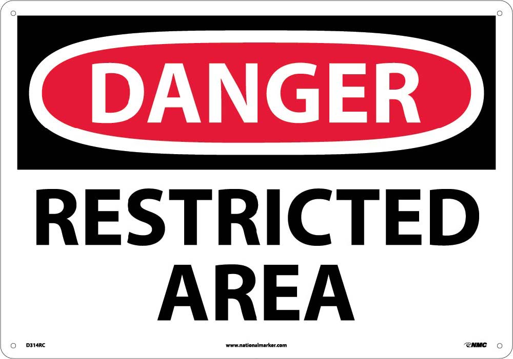 Large Format Danger Restricted Area Sign-eSafety Supplies, Inc