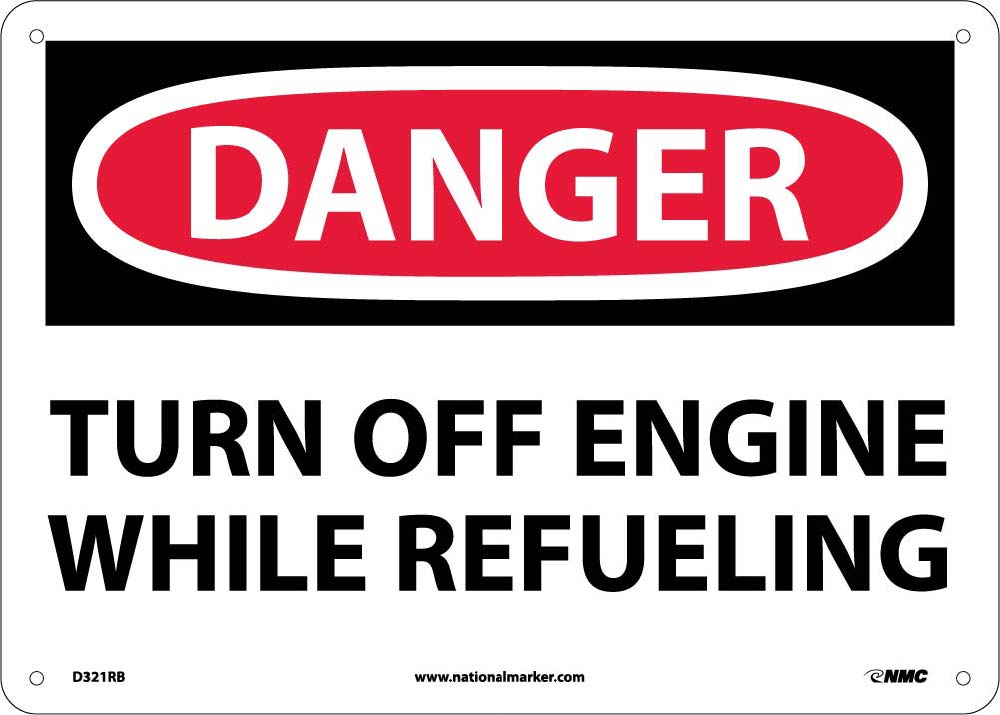 Danger Turn Off Engine While Refueling Sign-eSafety Supplies, Inc