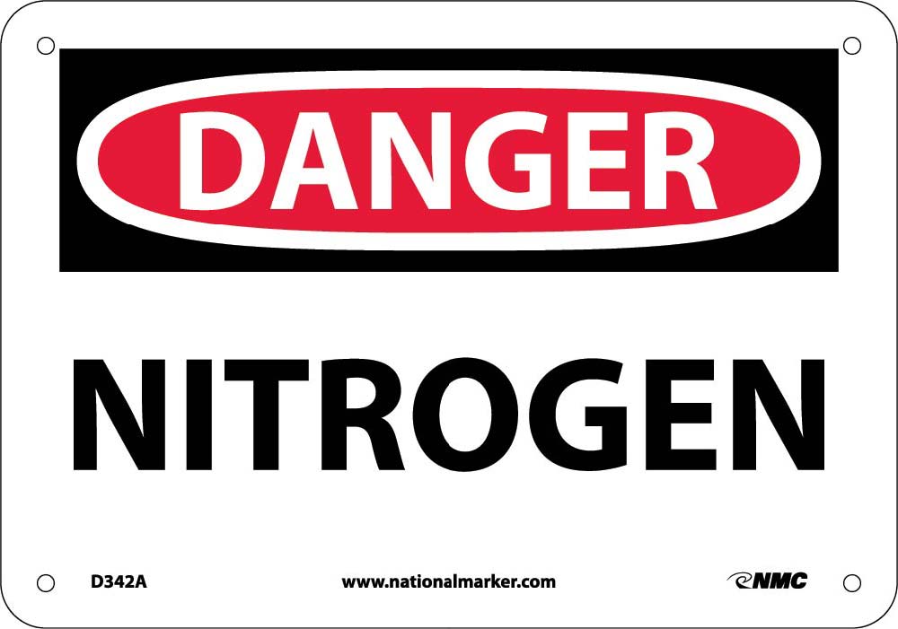 Danger Nitrogen Sign-eSafety Supplies, Inc