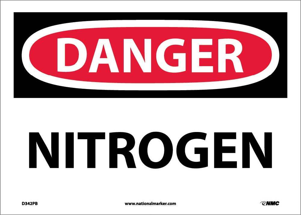 Danger Nitrogen Sign-eSafety Supplies, Inc