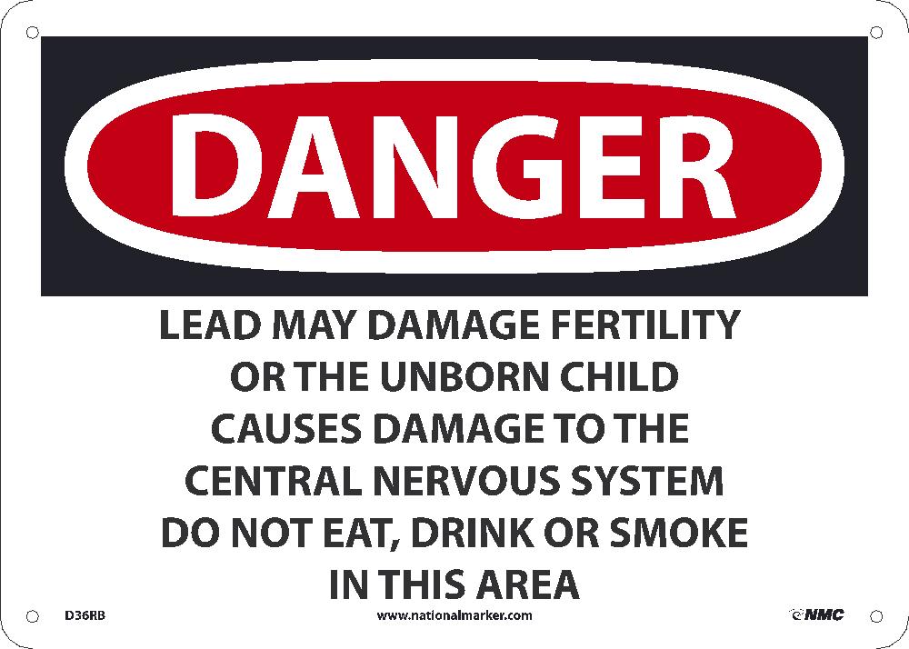 Danger Lead Work Area Sign-eSafety Supplies, Inc