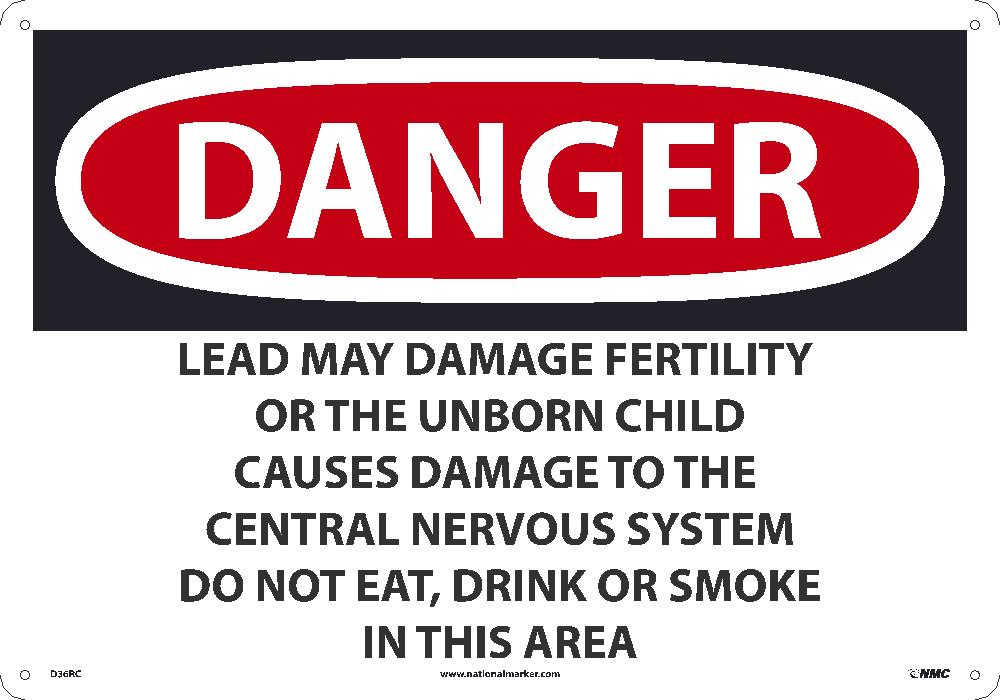 Danger Lead Work Area Sign-eSafety Supplies, Inc