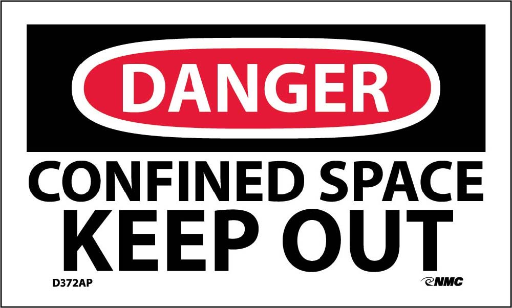 Confined Space Keep Out Label - 5 Pack-eSafety Supplies, Inc