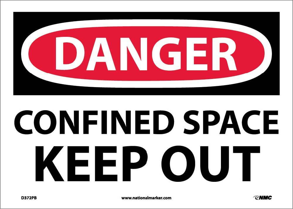 Danger Confined Space Keep Out Sign-eSafety Supplies, Inc