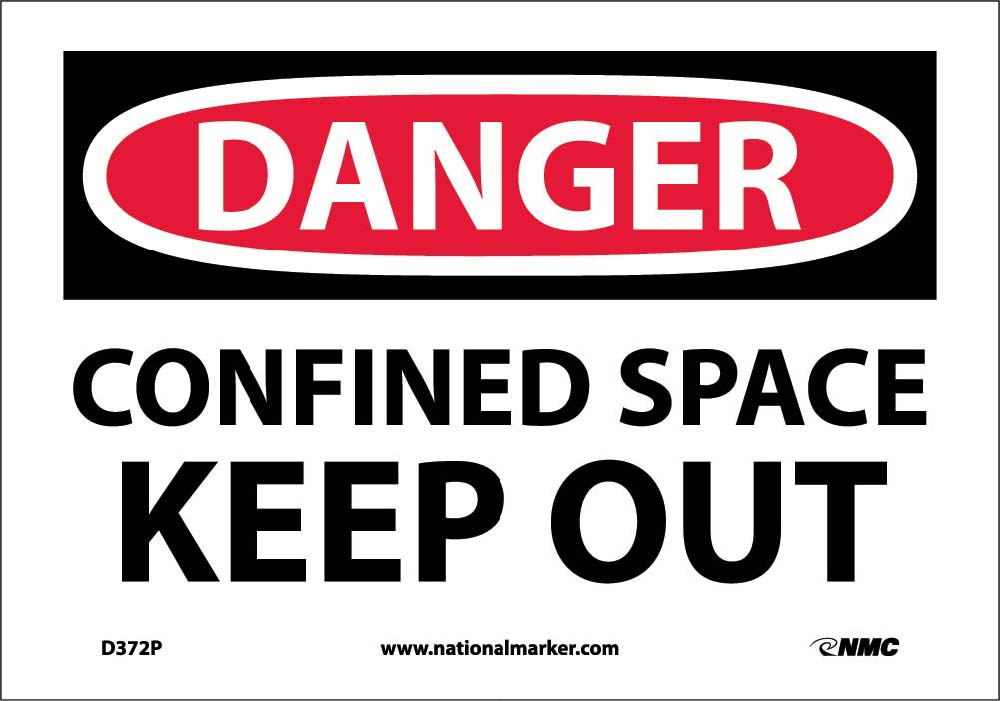 Danger Confined Space Keep Out Sign-eSafety Supplies, Inc