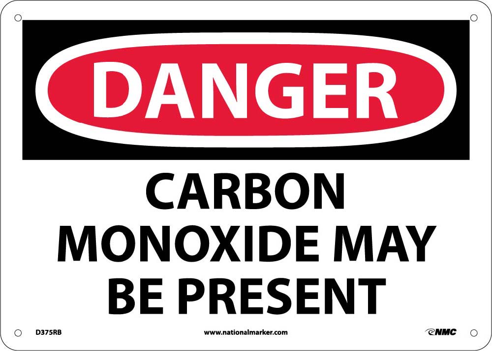 Danger Carbon Monoxide May Be Present Sign-eSafety Supplies, Inc