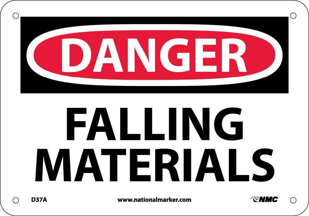 Danger Falling Materials Sign-eSafety Supplies, Inc
