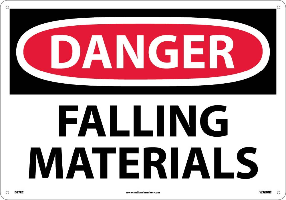 Large Format Danger Falling Materials Sign-eSafety Supplies, Inc