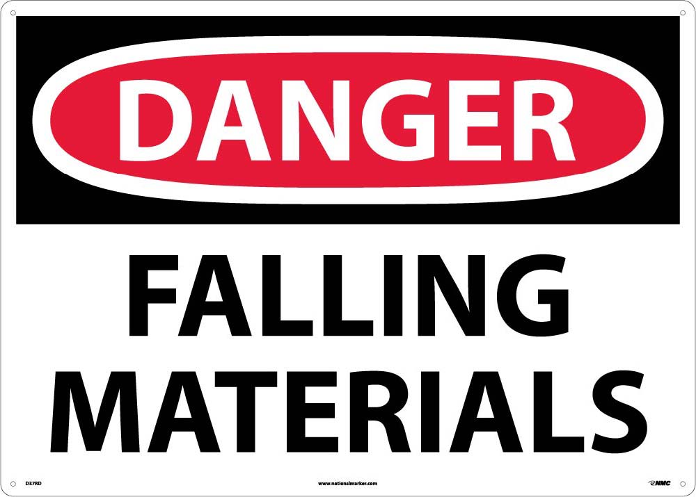 Large Format Danger Falling Materials Sign-eSafety Supplies, Inc