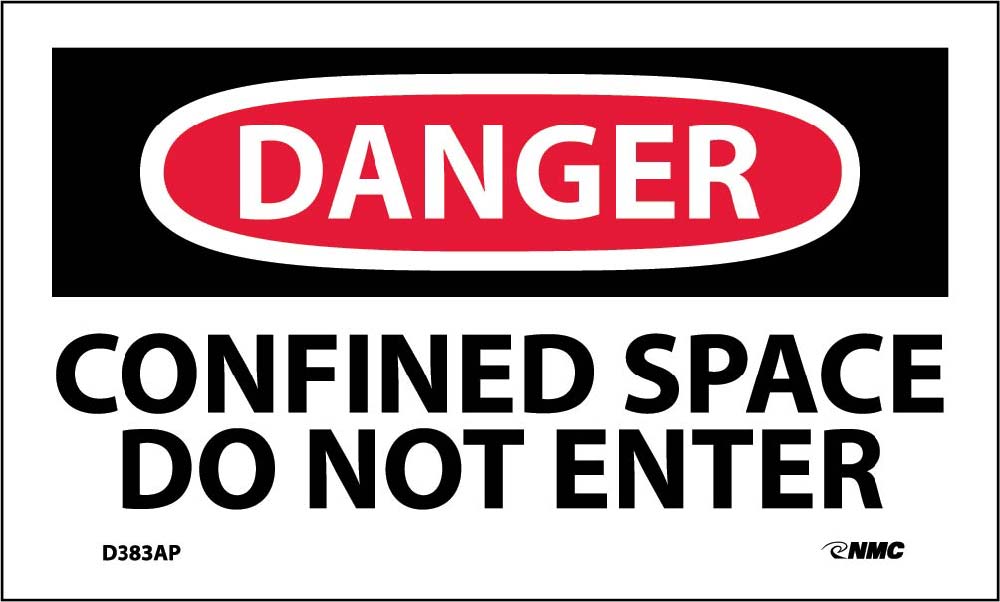 Danger Confined Space Do Not Enter Label - 5 Pack-eSafety Supplies, Inc