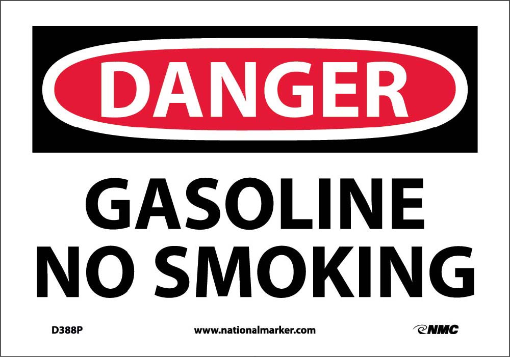 Danger Gasoline No Smoking Sign-eSafety Supplies, Inc