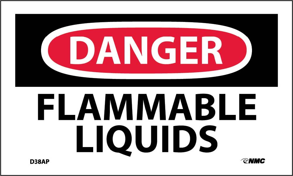 Flammable Liquids Label - 5 Pack-eSafety Supplies, Inc
