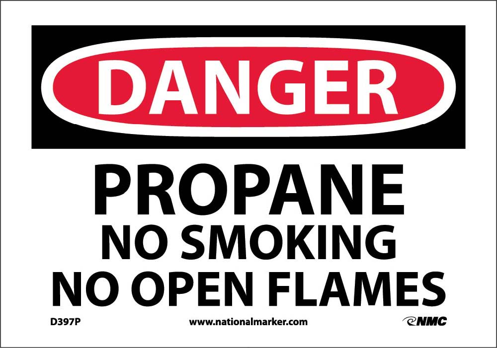 Danger Propane No Smoking No Open Flame Sign-eSafety Supplies, Inc