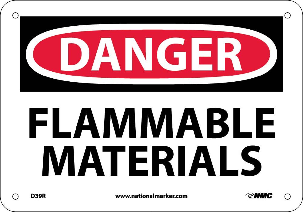 Danger Flammable Materials Sign-eSafety Supplies, Inc