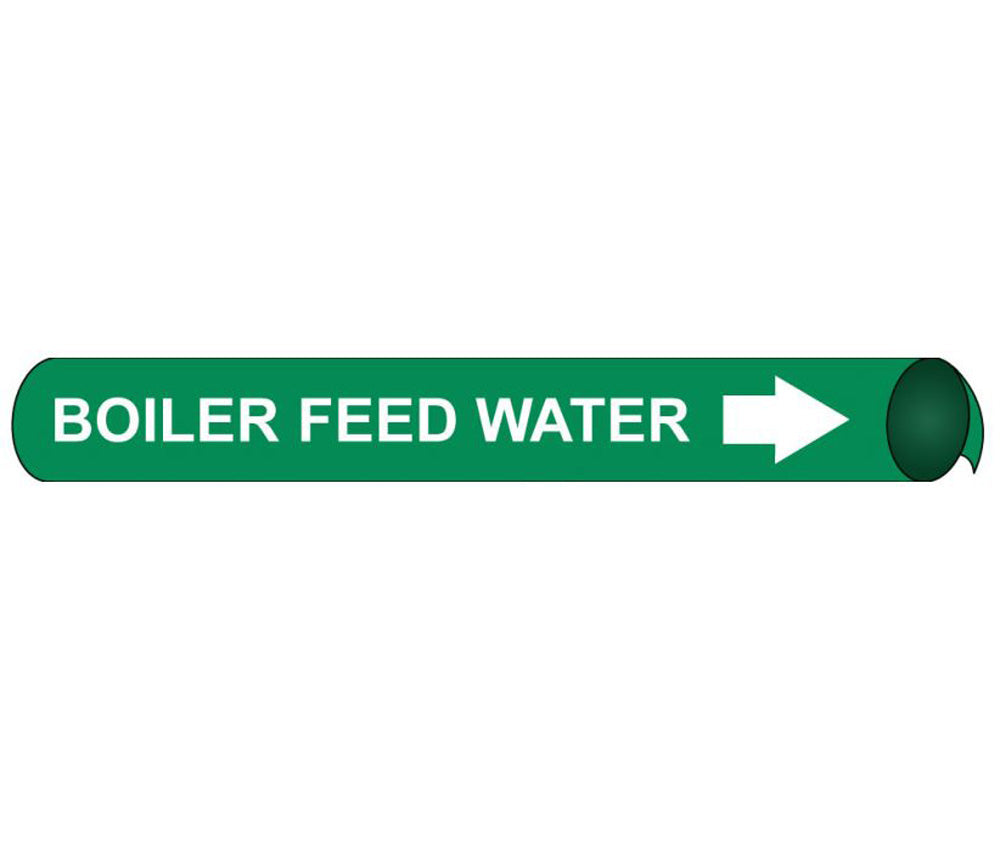 Boiler Feed Water Precoiled/Strap-On Pipe Marker-eSafety Supplies, Inc