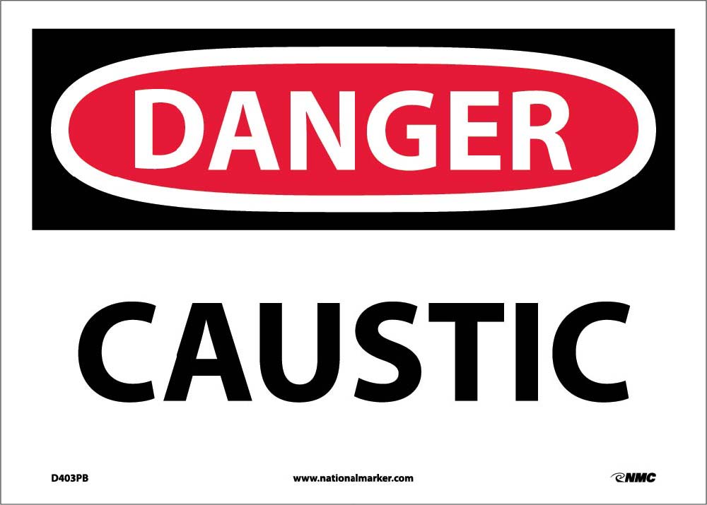 Danger Caustic Sign-eSafety Supplies, Inc