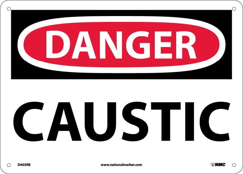 Danger Caustic Sign-eSafety Supplies, Inc