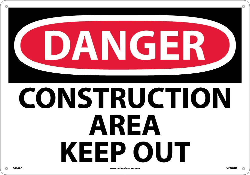 Large Format Danger Construction Area Keep Out Sign-eSafety Supplies, Inc
