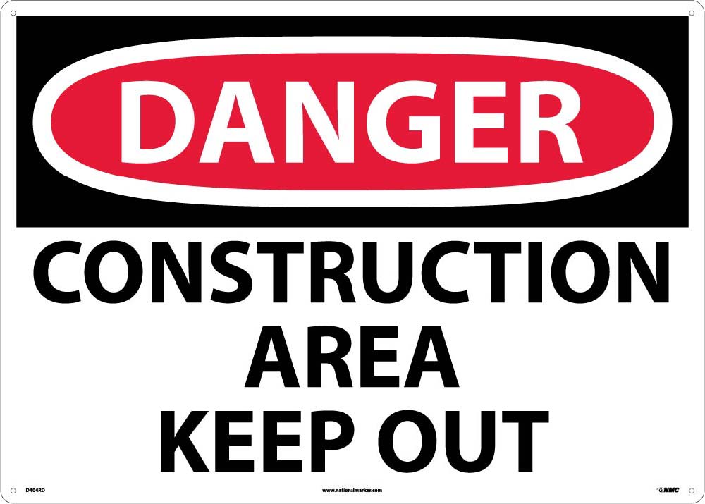 Large Format Danger Construction Area Keep Out Sign-eSafety Supplies, Inc
