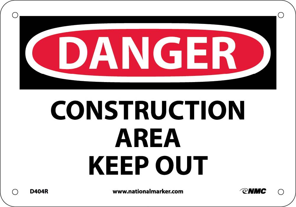 Danger Construction Area Keep Out Sign-eSafety Supplies, Inc