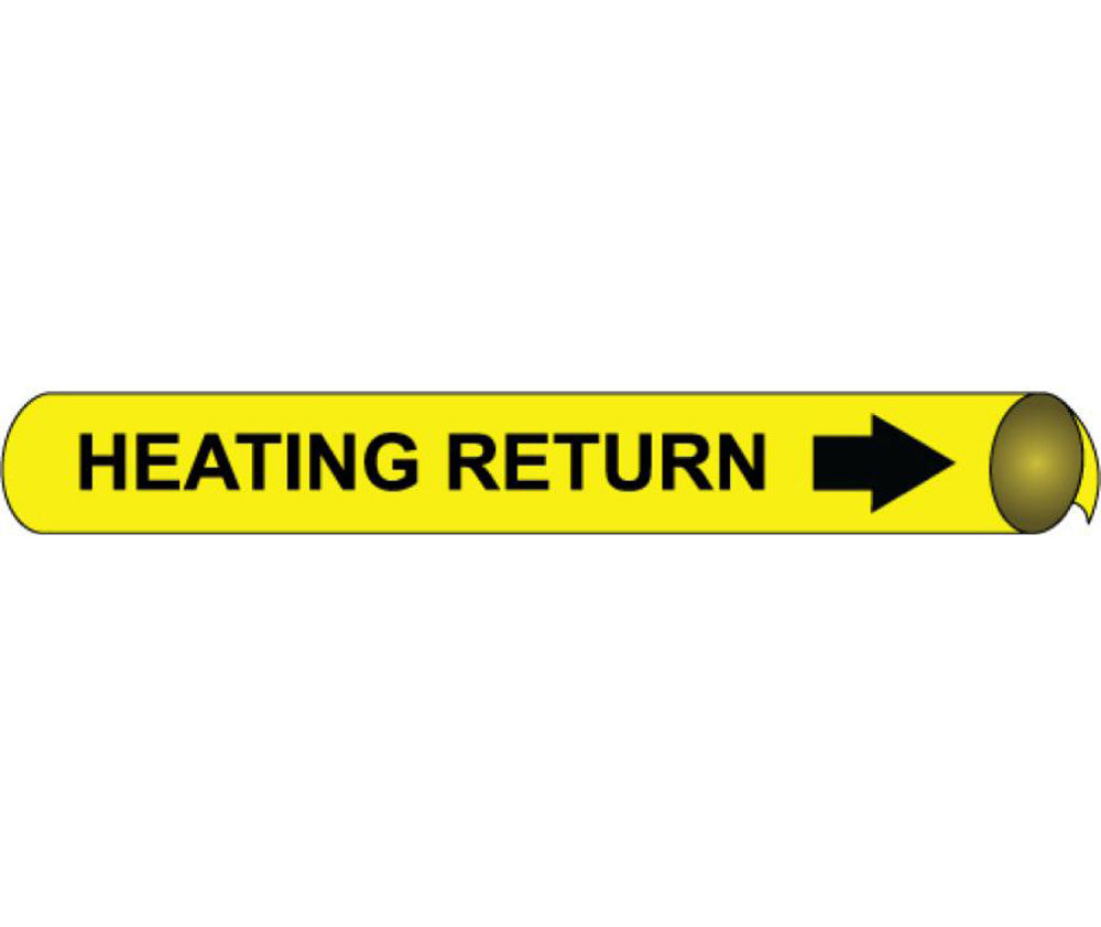 Heating Hot Water Return Precoiled/Strap-On Pipe Marker-eSafety Supplies, Inc