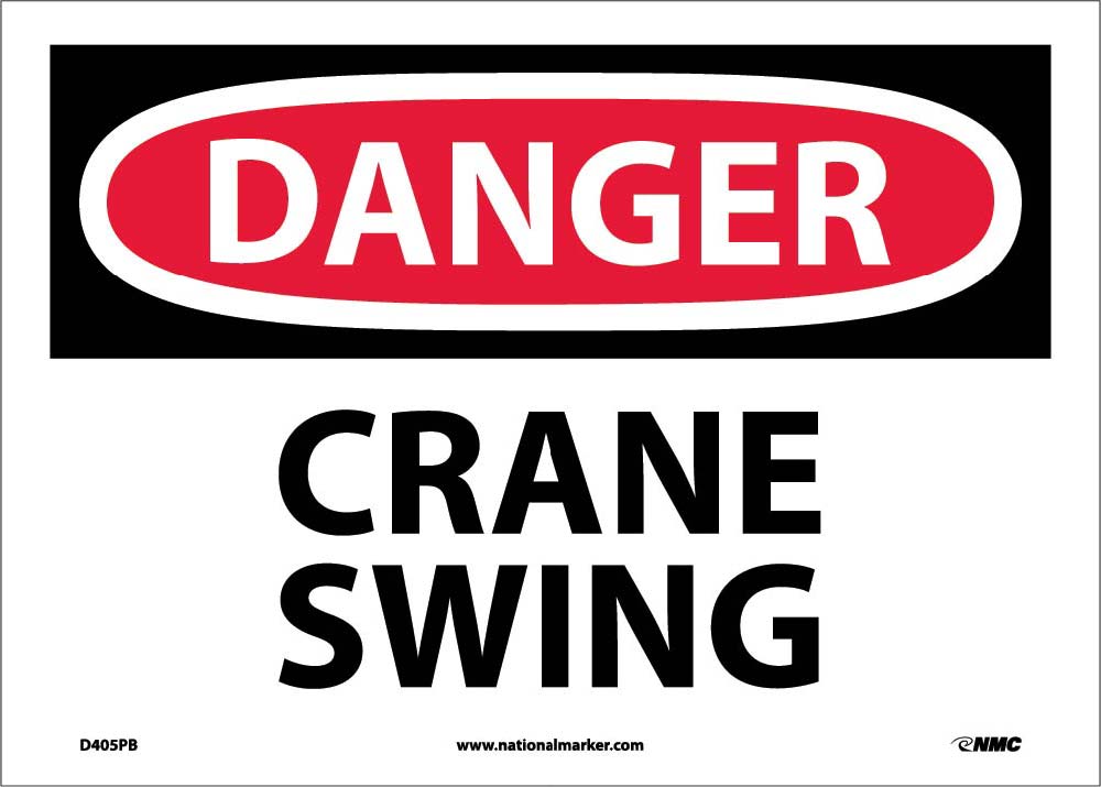 Danger Crane Swing Sign-eSafety Supplies, Inc