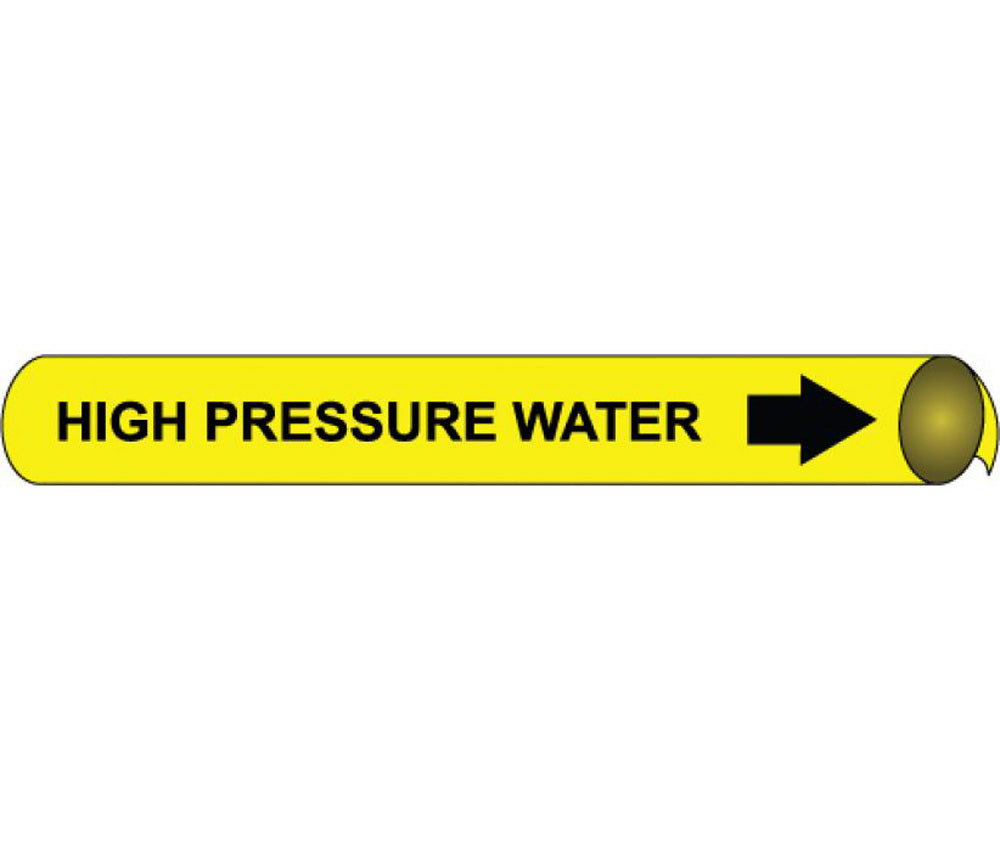 High Pressure Water Precoiled/Strap-On Pipe Marker