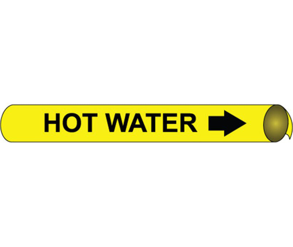 Hot Water Precoiled/Strap-On Pipe Marker-eSafety Supplies, Inc