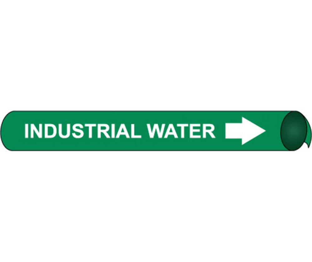 Industrial Water Precoiled/Strap-On Pipe Marker-eSafety Supplies, Inc