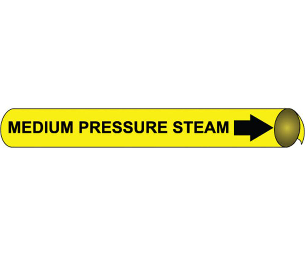Medium Pressure Steam Precoiled/Strap-On Pipe Marker
