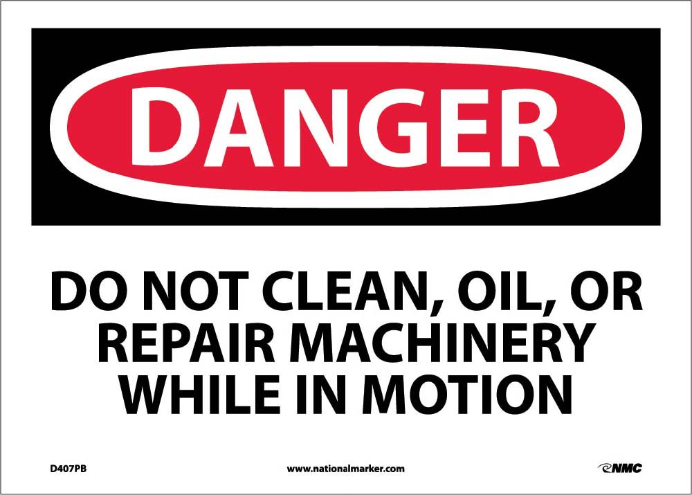 Do Not Clean, Oil, Or Repair Machinery Sign-eSafety Supplies, Inc