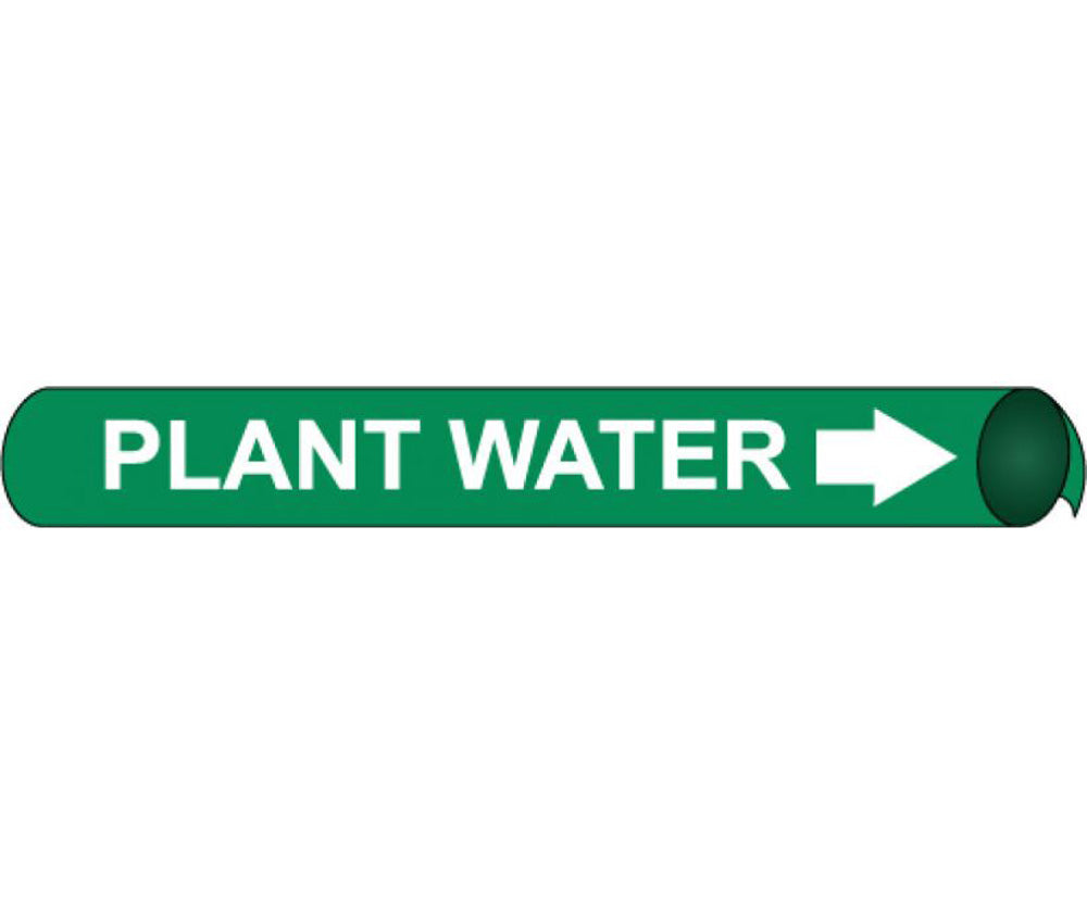 Plant Water Precoiled/Strap-On Pipe Marker-eSafety Supplies, Inc