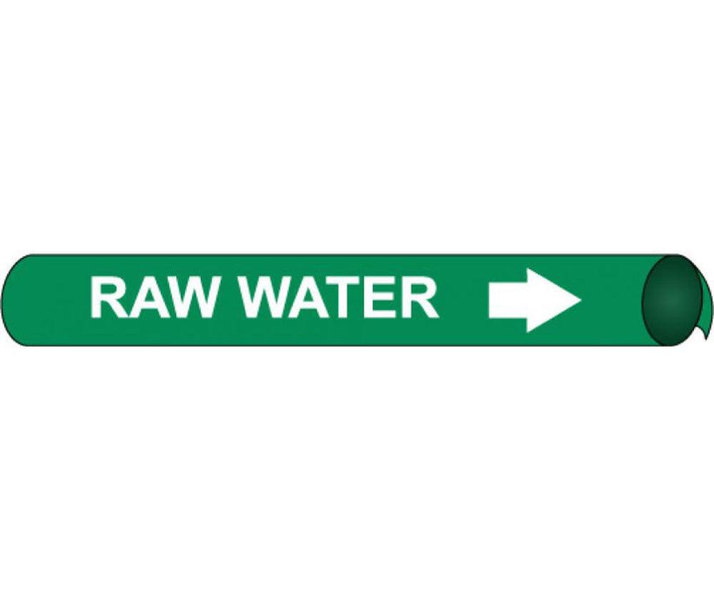 Raw Water Precoiled/Strap-On Pipe Marker-eSafety Supplies, Inc